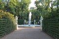 The fountain on the third platform of the Summer Garden. St. Petersburg.